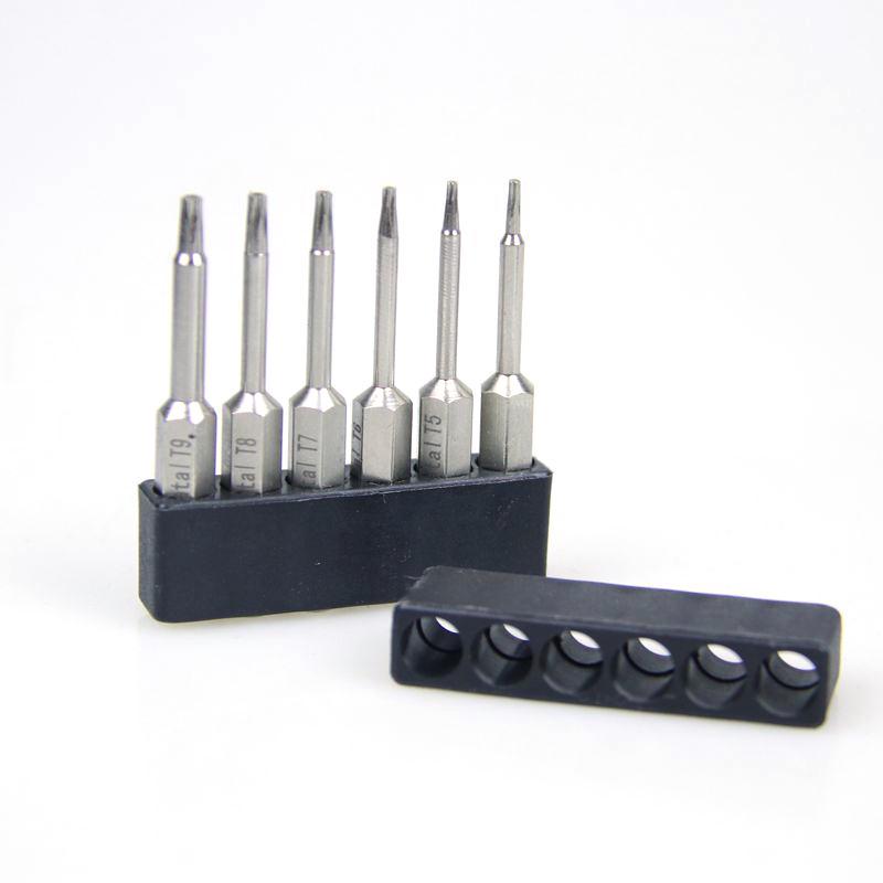 10-Hole Hex Shank 6.35mm Bit Holder Strip Set