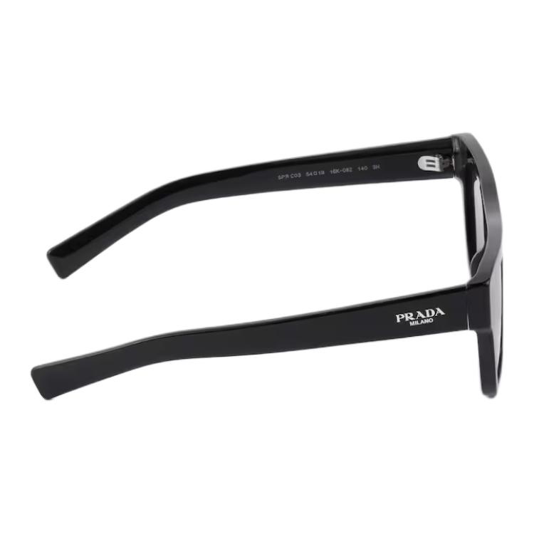 Prada Logo Acetate Square Sunglasses Men sunglasses Black SPRC03_E16K_FE08Z_C_A055