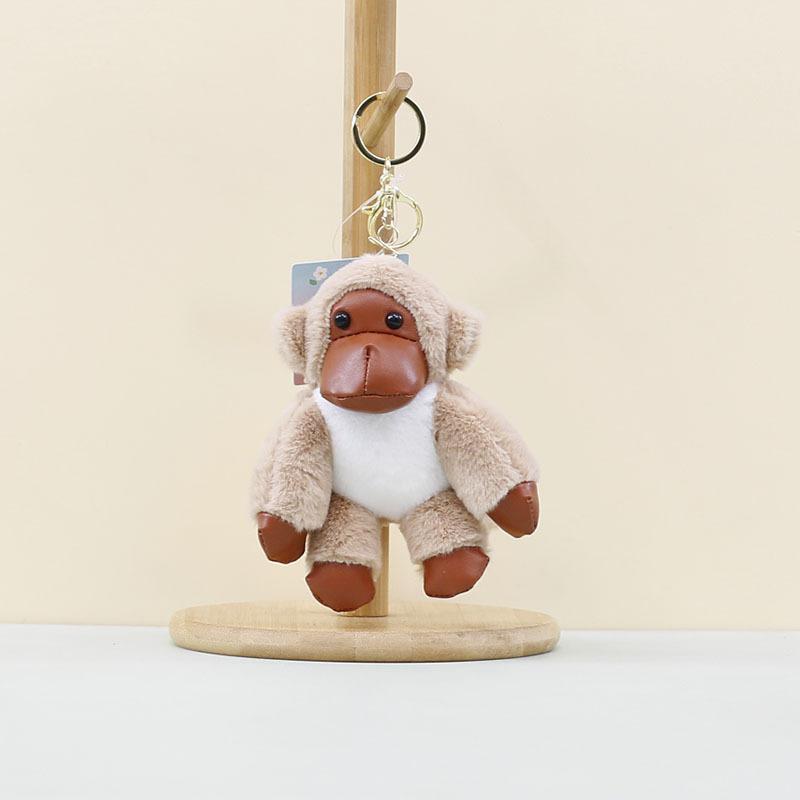 And Cute Cuddly Monkey Plush Doll Perfect For Keychains And Bag Charms In Light Brown