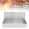 Stainless Steel Smoker Box Professional Rectangle Smoky Stainless Steel Smoker Box for Wood Chips BBQ Grilling