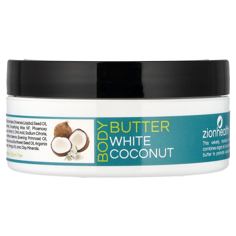 Zion Health Adama Argan Oil Infused White Coconut Body Butter, 4 oz (118 g) 118g - 1 ea