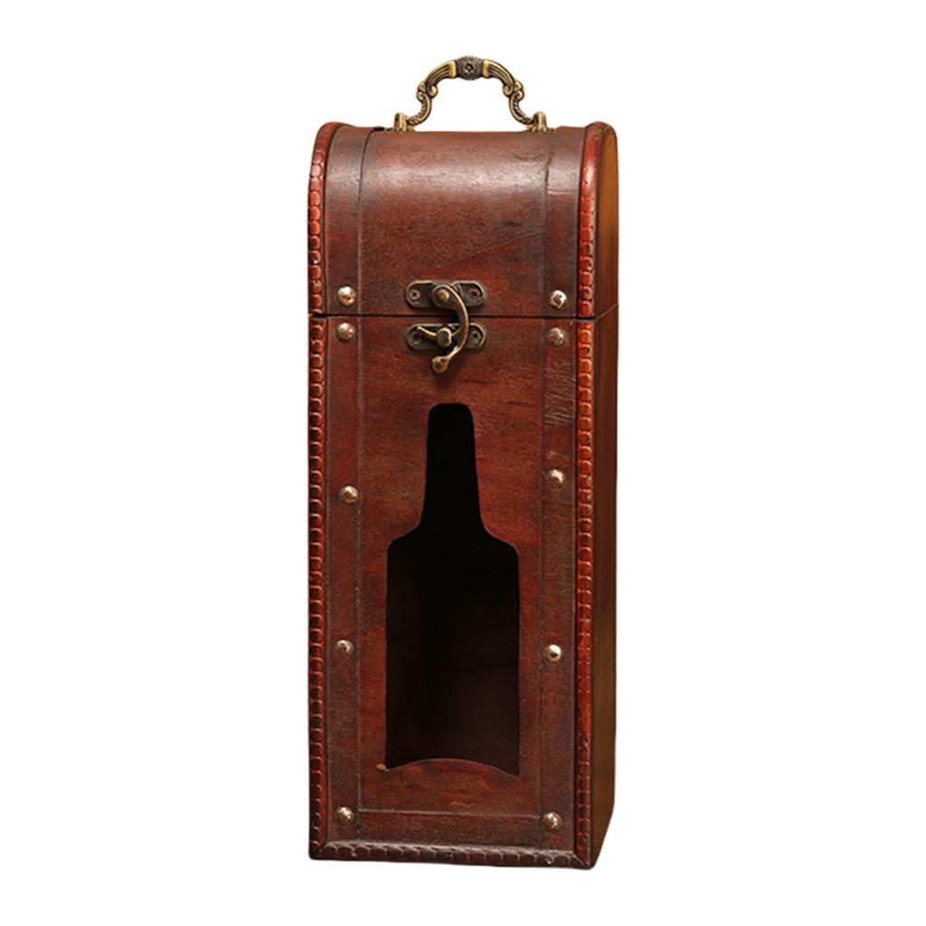 Antique Styles Sturdy Wood Wine Bottle Box for Elegant Gift Presentation and Storage in Weddings or Anniversaries