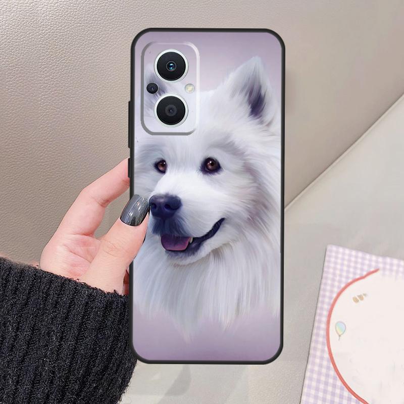 Japanese Spitz Dog Funda For OPPO Reno 12 14 13 11 10 Pro 11F 12F 13F 14F 7 8 Lite OPPO Find X6 X5 X8 X9 Pro Case