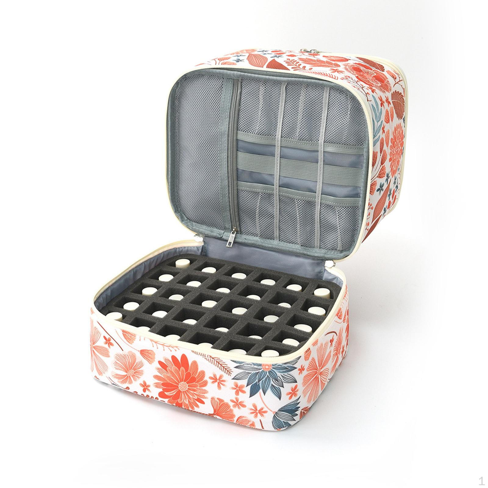 

Nail Polish Organizer Case Multipurpose Double Layer for Women with Handle Professional Large