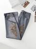 Spring 2026 Women's Chinese Style Embroidered Jeans: Trendy, Loose, Slimming Wide Straight-Leg Pants