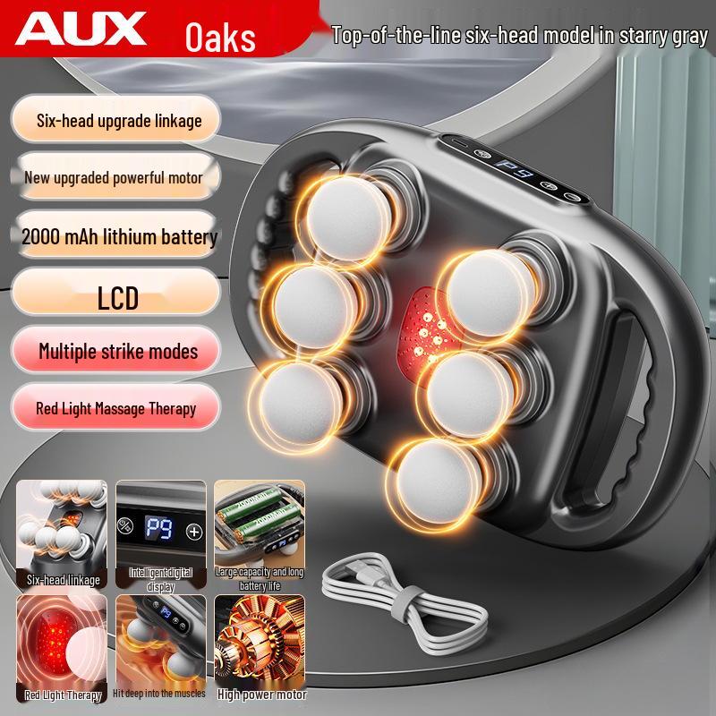 

Oakes Fascia Gun Multi-Head Muscle Massager for Men & Women - Relax Your Back, Waist, Legs, & Neck.