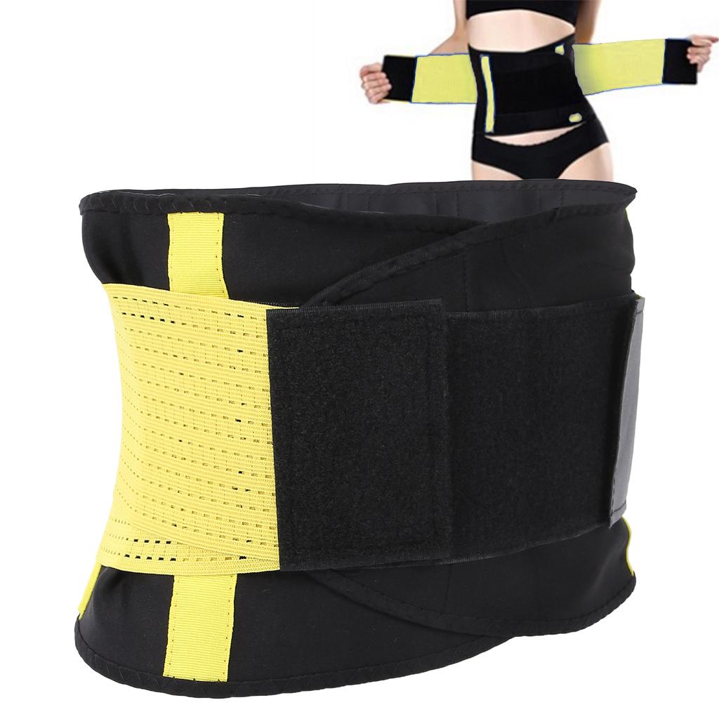 Women\'s Slimming Waist Belt Sports Waist Trimmer Yellow Slimming Body Shaper Belt