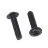 Blackened Iron Cross Pan Head Screw with Washer, Blackened Bolt Machine Screw, M1.4-M6