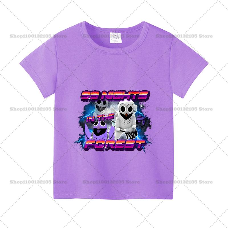 Game 99 Nights in The Forest Boys Girls T-Shirt Printed Cotton Children's Short Sleeve Casual Baby Short Sleeve Top T-Shirt Gift