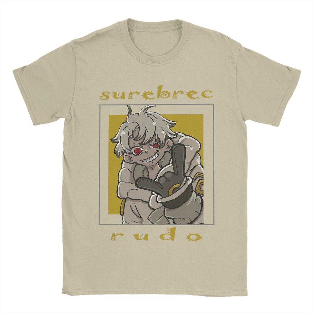Rudo Surebrec Gachiakuta Anime T-Shirts für Herren Mode Baumwoll-T-Shirts O-Ausschnitt Kurzarm T-Shirt Bedruckte Tops