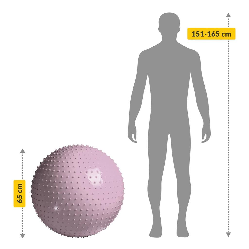 Inflatable gymnastic ball 65 cm - pink
