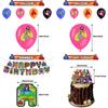 Gorilla Tag Birthday Party Decoration Set Spiral Balloon Arrangement With Cake Topper And Flag