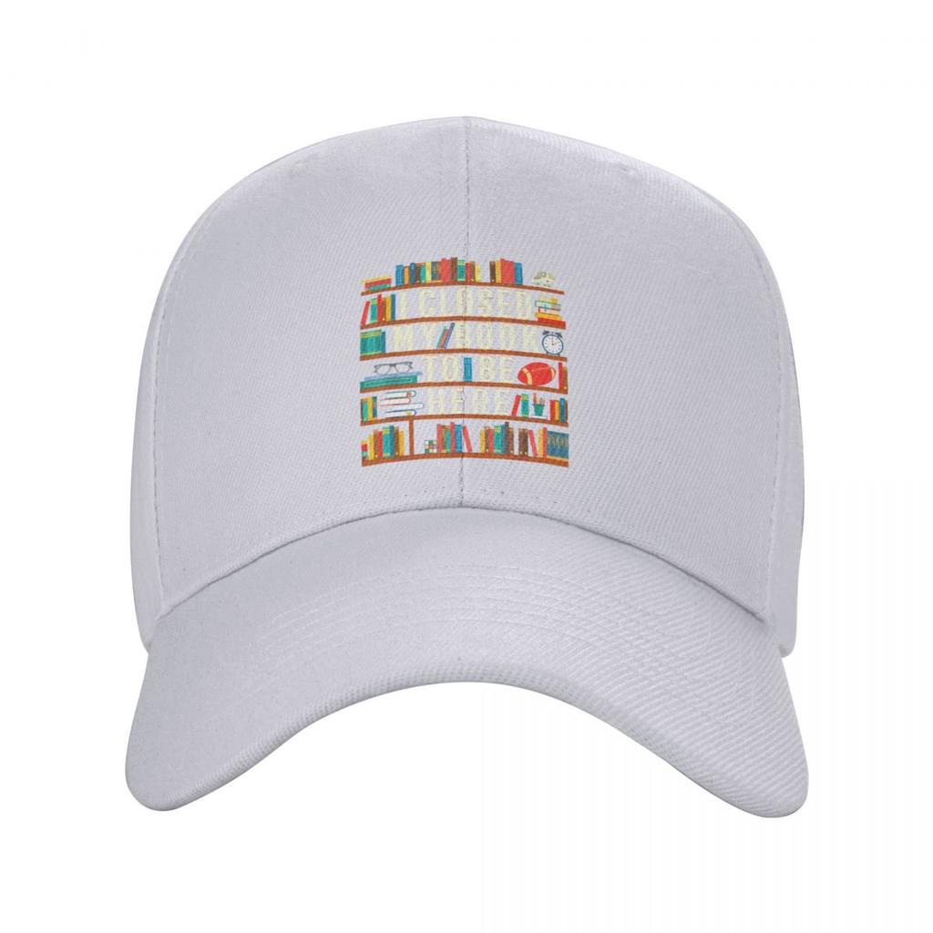 Custom I Closed My Book To Be Here Baseball Cap Unisex Women Breathable Reading Teacher Lover Dad Hat Sun Protection Snapback Caps