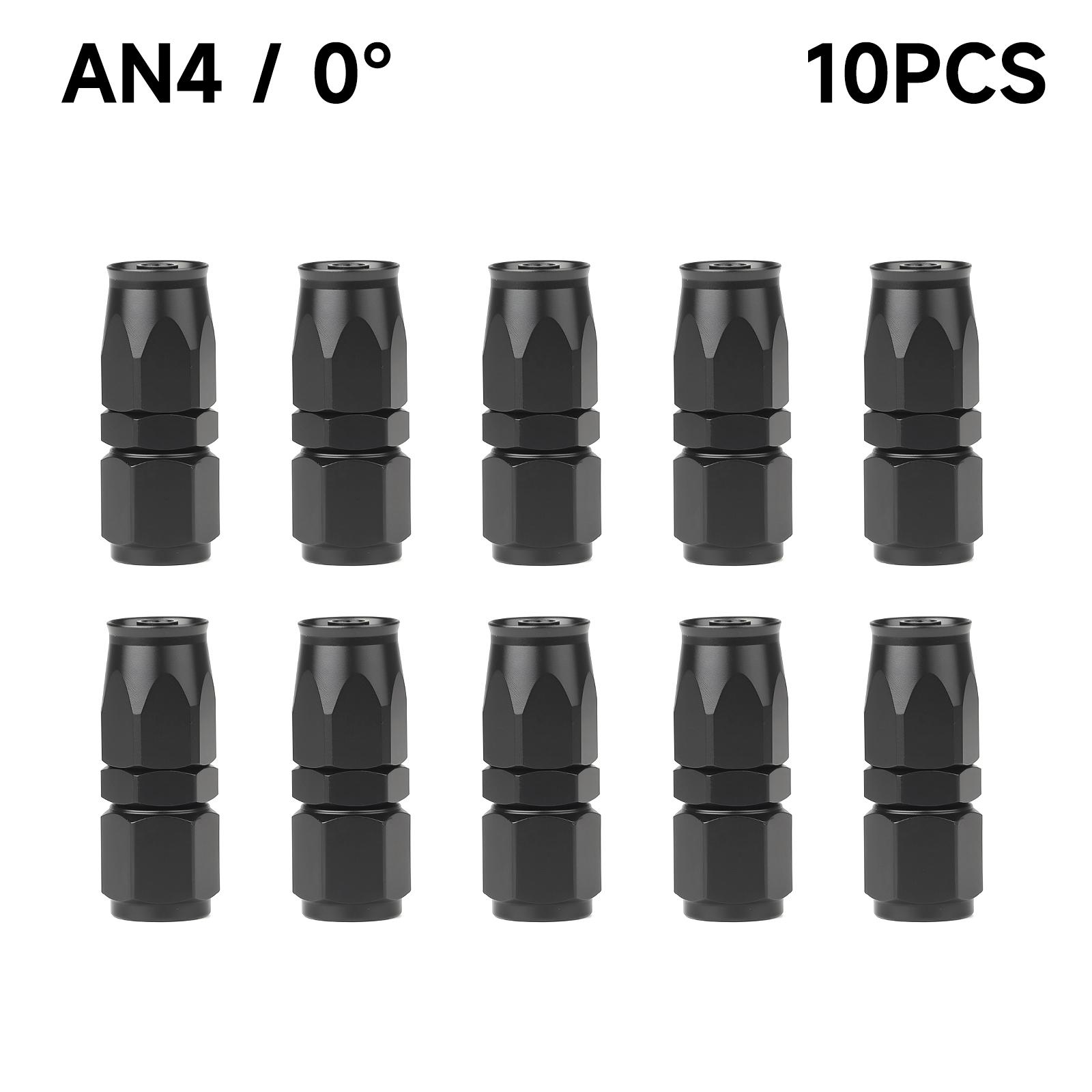 

For Oil Fuel CPE Line Universal AN4 AN6 AN8 AN10 Straight 0 45 90 180 Degree 10 Pcs Aluminum Car Swivel Hose End Fitting Adapter
