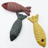 Cat toy simulation burlap fish cat teeth grinding toy kitten teasing cat stick wear-resistant bite-resistant self-exercise toys