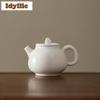 100ml Cherish White Matte Glaze The Taihu Lake Stone Teapot Antique Tea Infuser Pot Tea Brewing Kettle With Ball Hole Teaware