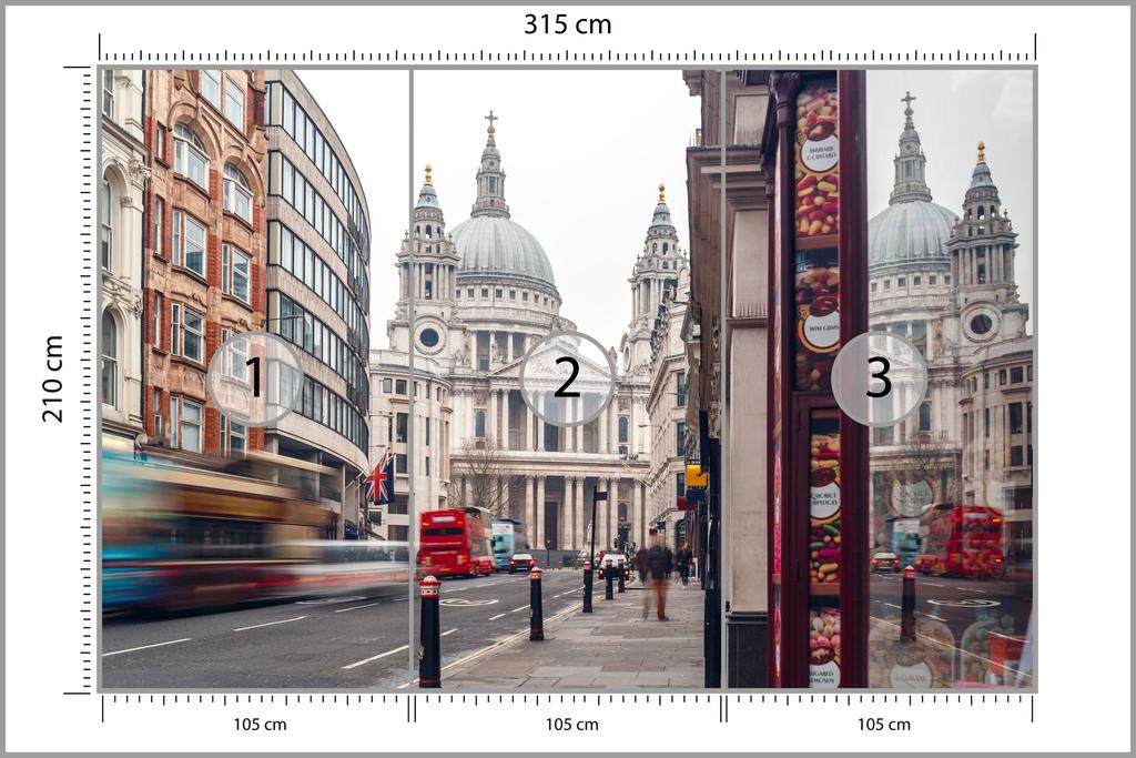 Photomural Cathedral In London Non-Woven 315x210