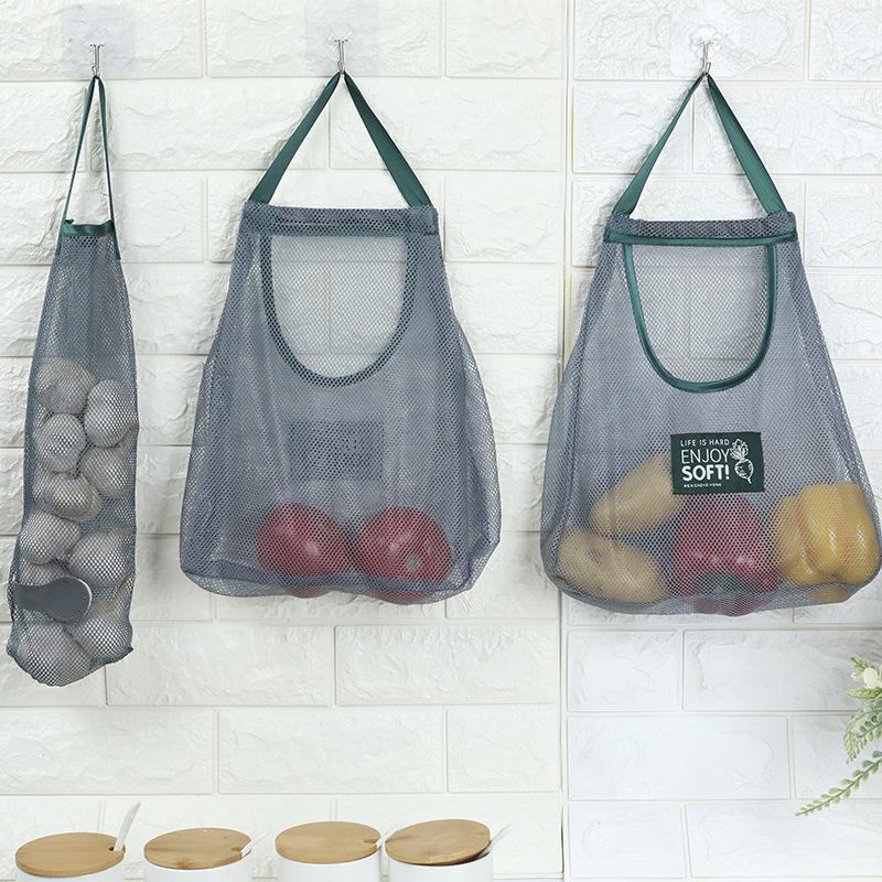 Kitchen Onion, Ginger, Garlic Storage Mesh Bag Hollow Bag Fruit and Vegetable Storage Bag Hanging