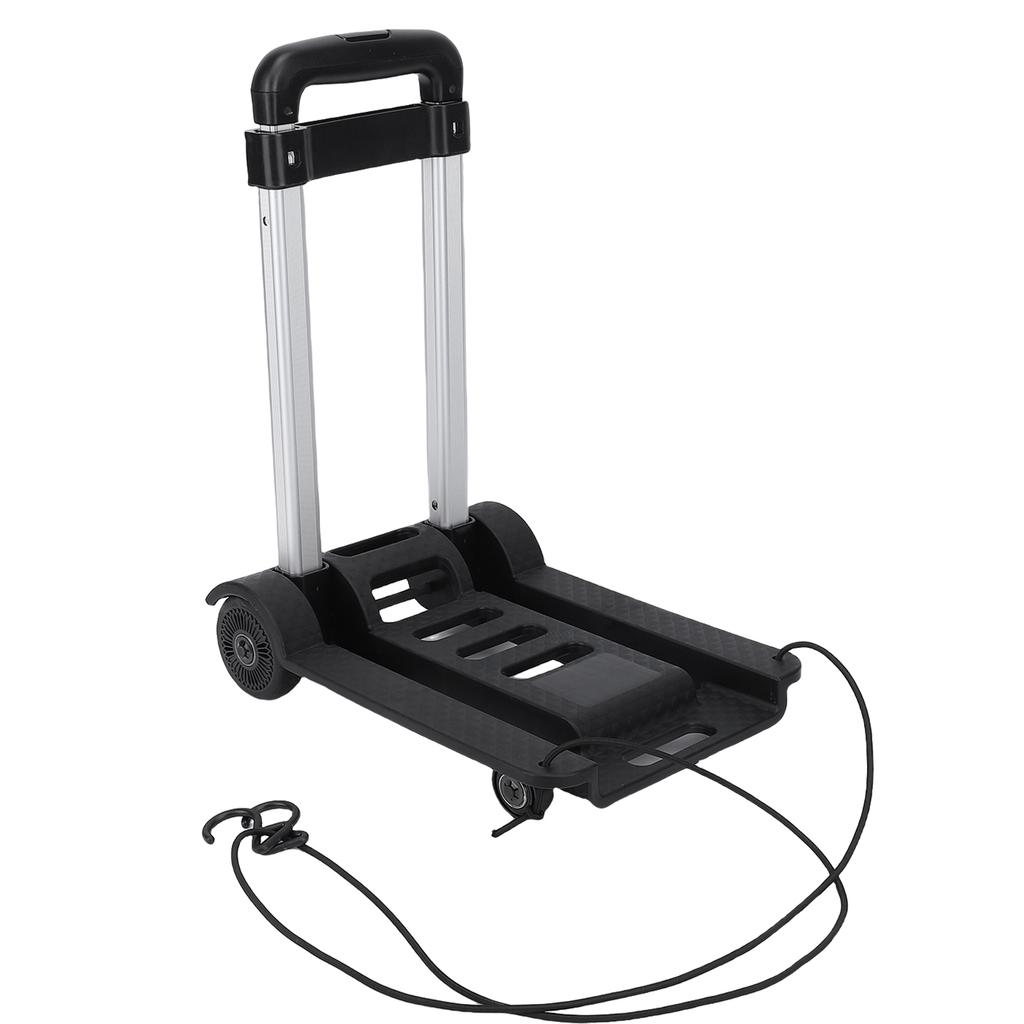 Folding Hand Truck 200lbs 4 Wheel Cart Collapsible Luggage Rolling Cart Enhanced Stability Easy Moving for Home Office