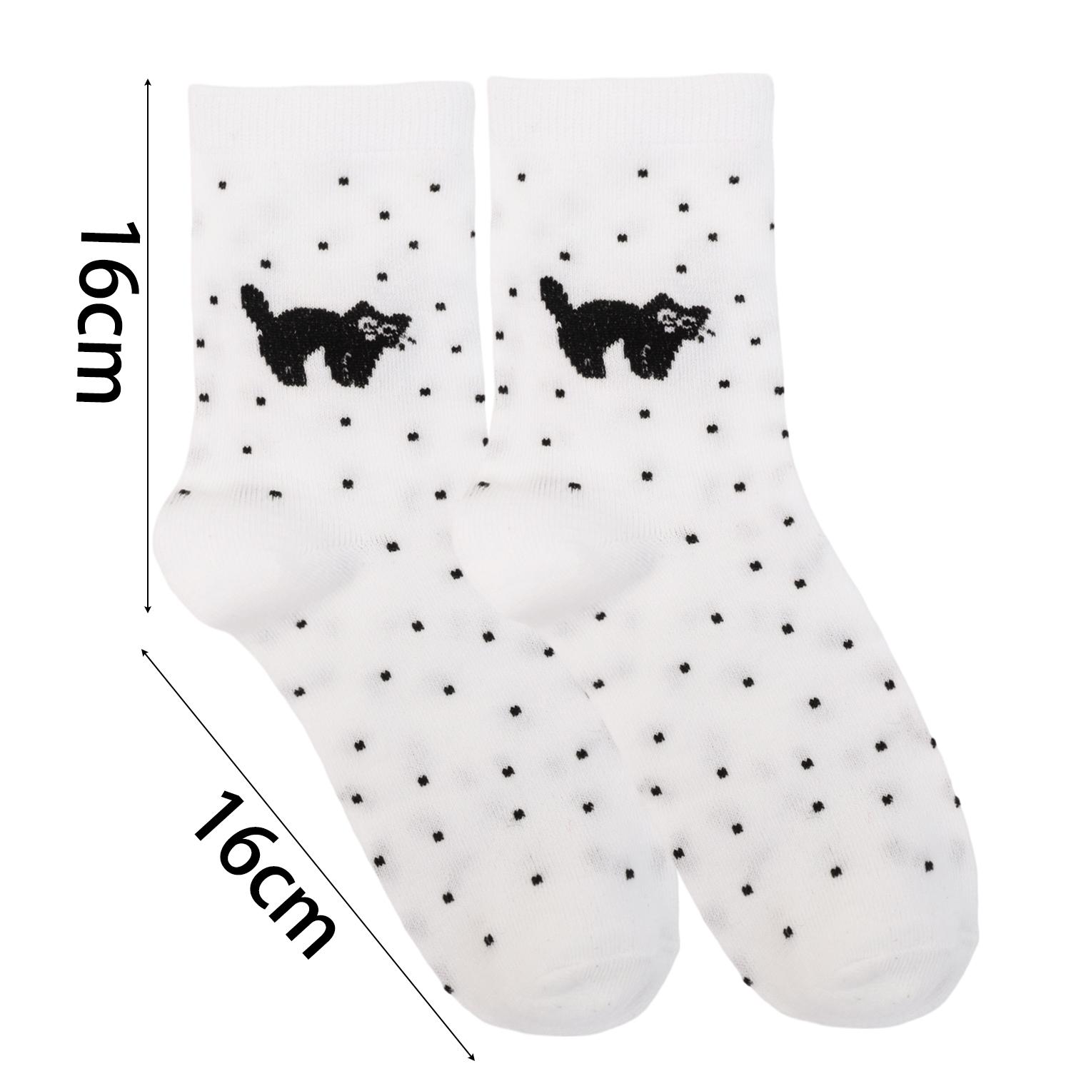 

New Autumn Cartoon Cat Socks for Women Cute Cat Socks Cute Cartoon Pattern Middle Tube Sock Soft Thermal Warm Crew Sock