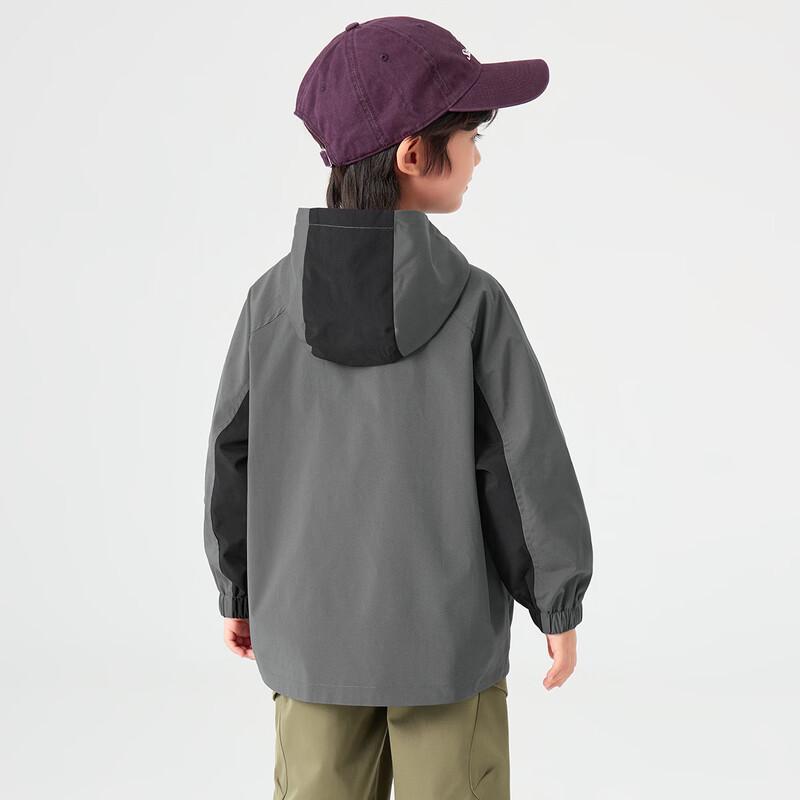 Boys' Hooded Water-Repellent Outdoor Softshell Jacket