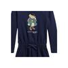 Polo Ralph Lauren Logo Bear Print Long Sleeve Dress Kids Dresses Blue 313916767-002