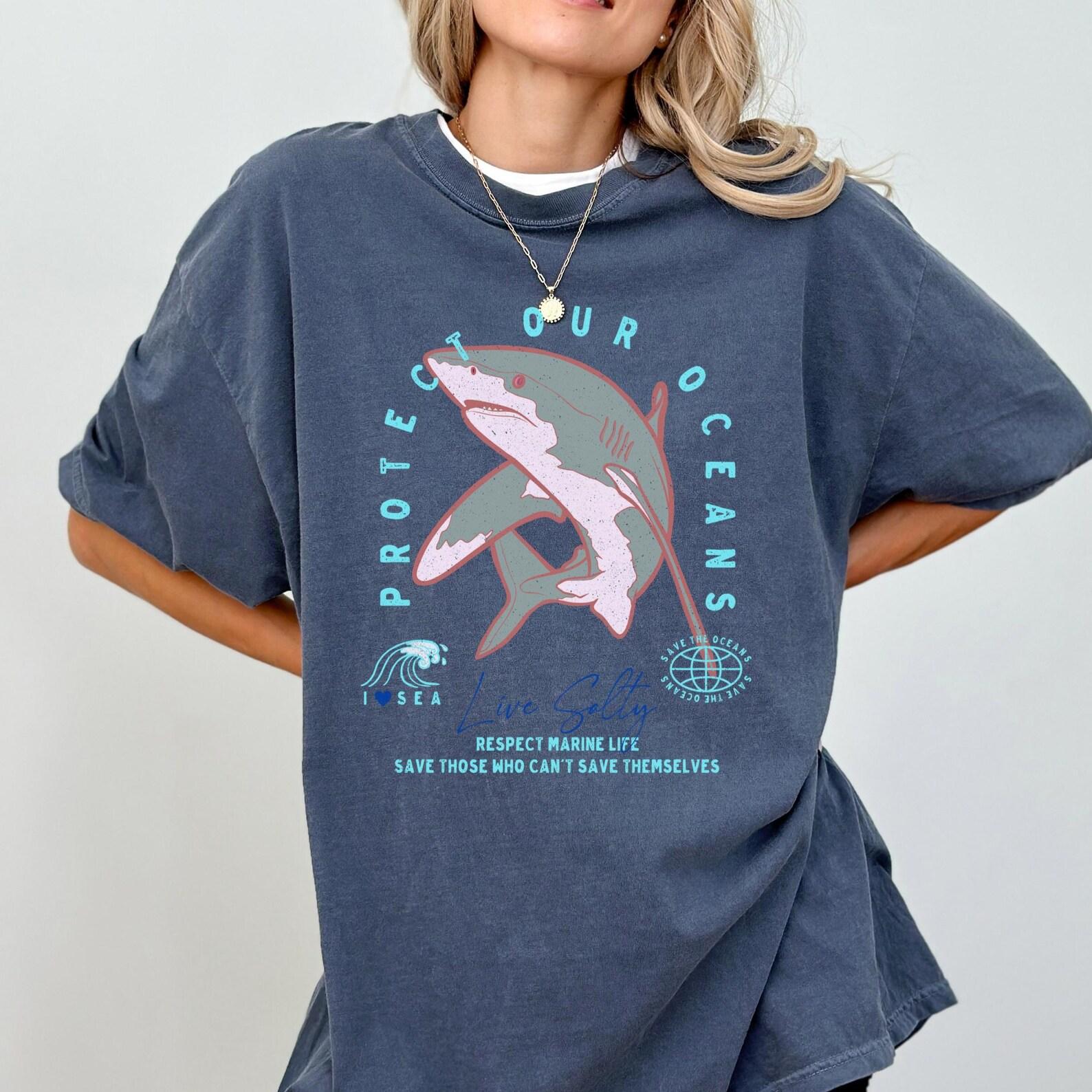 Shark Comfort Colors T-Shirt – Unisex Ocean Lover Tee 4XL