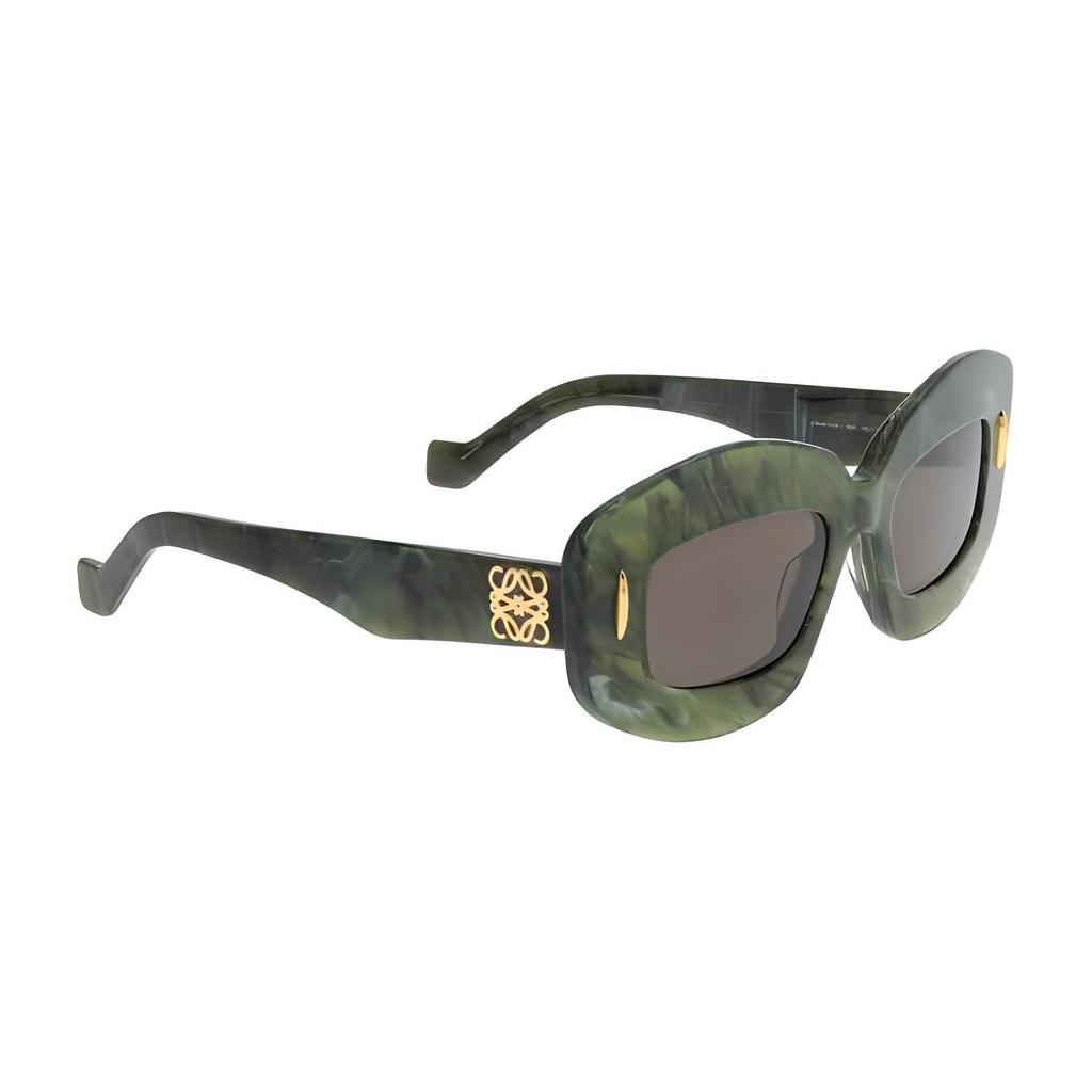 Loewe Logo Acetate Irregular Frame Sunglasses Women sunglasses Green LW40114I96E