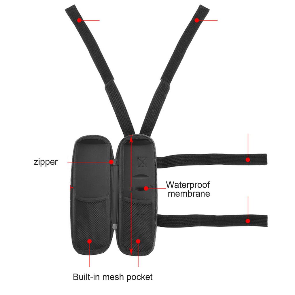 Scooter Storage Bag Front Tube Bag, Large Capacity & EVA Hard for Shell Waterproof Scooter Handlebar Bag with Mesh Pocke