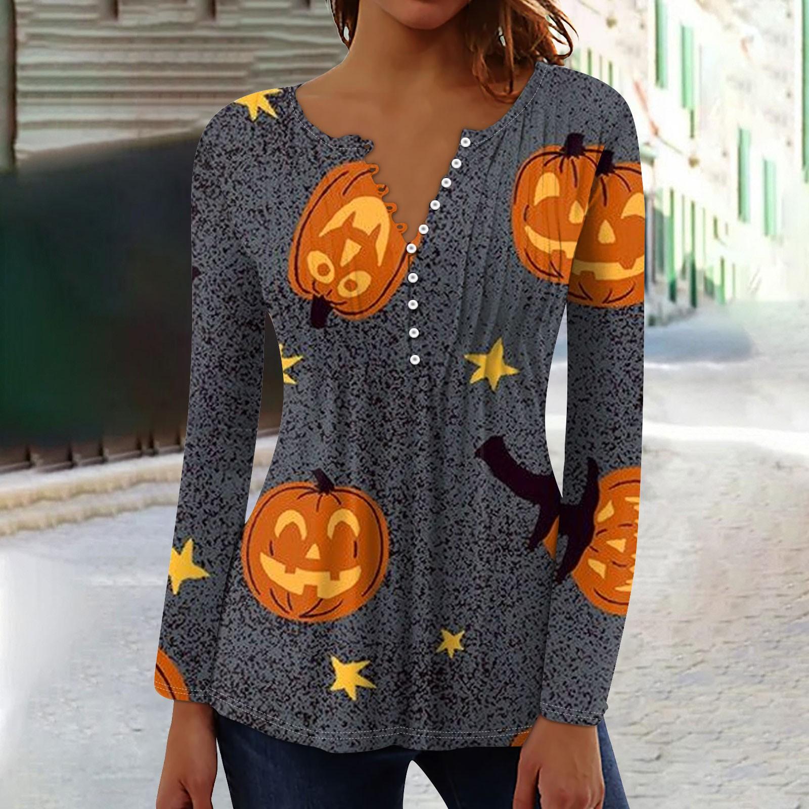 Женский топ с длинными рукавами и плиссированным воротником на пуговицах с принтом — фото 5