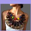Boho Herzform Perlenkette und Ohrring-Set mit Strassakzenten für Damen und Herren
