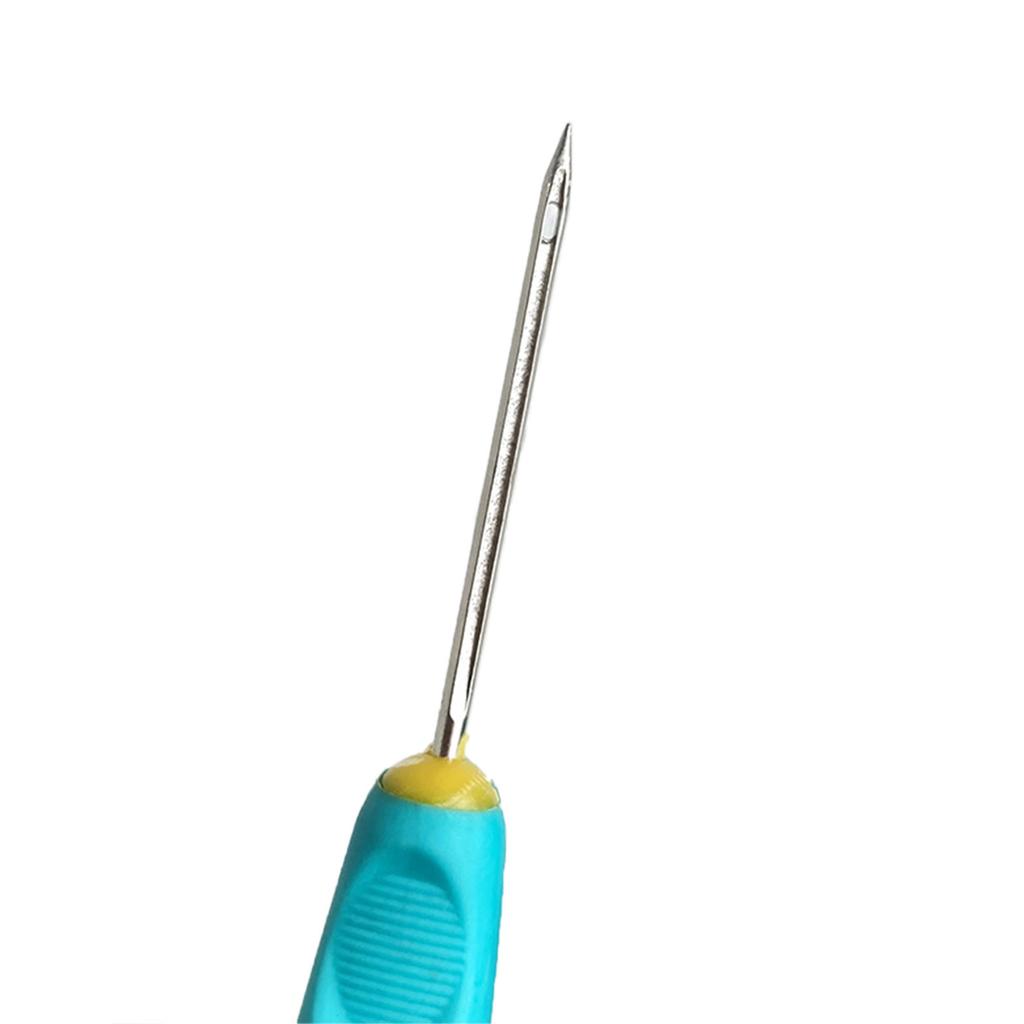 Non-slip Handle Scratch Awl Tool Leathers Awl Tool Steel Cone Punching Leather Hole Punching Tool for Sewing Repairing