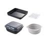 GluLab Plus Standard Time-Saving Cookware, Heat-Resistant Up To 230°C, Microwave Cooking, Simmering, Baking, Boiling, Stir-Frying, Steaming, 1 or 2 Se