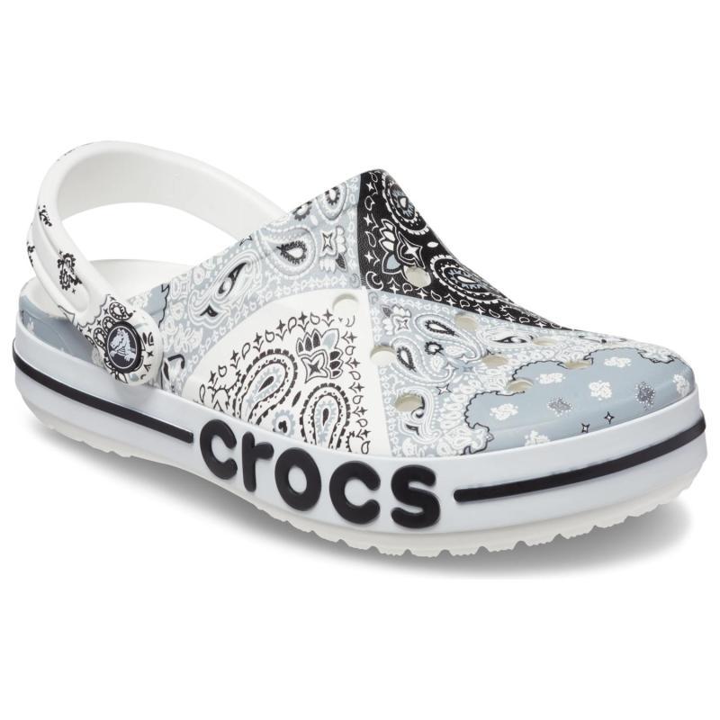 Crocs EVA Beyaka Locke Print Crocs Casual Comfortable Beach Sandals Unisex Blue