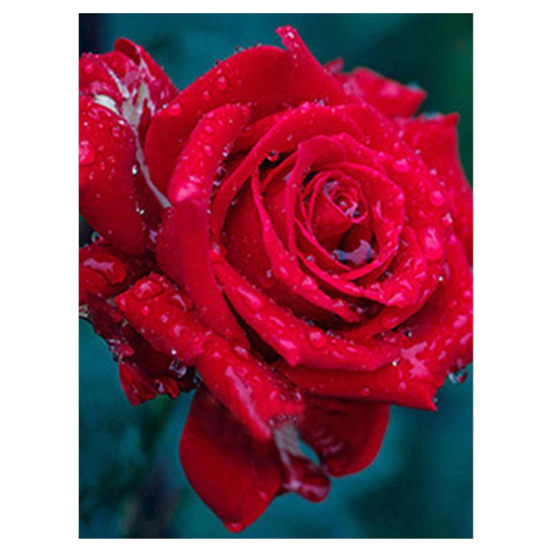 Full Drill Round Diamond Embroidery Mosaic Flowers Rose Picture Rhinestones 5D DIY Diamond Painting Cross Stitch Kit Home Decor