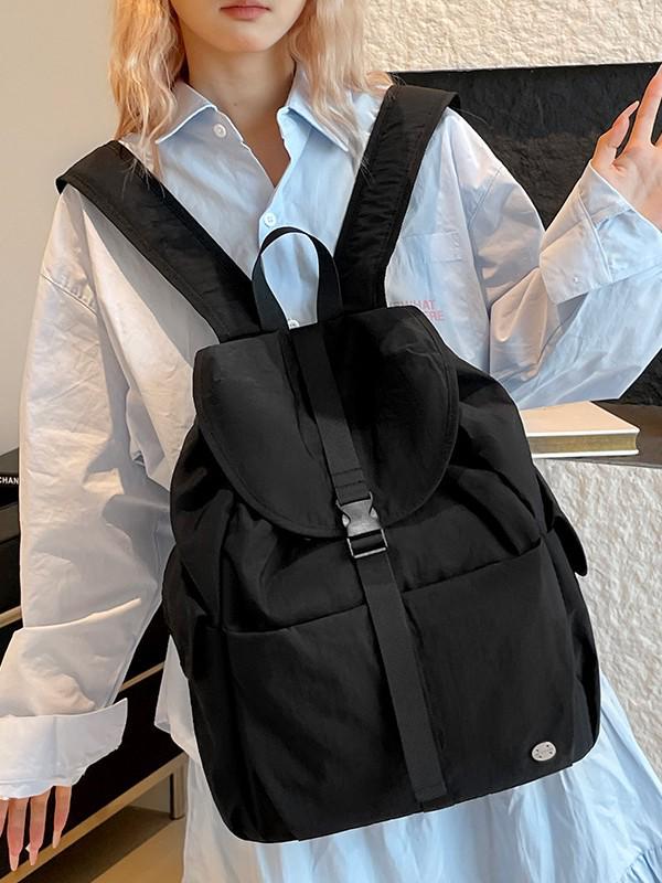 Large Capacity Nylon Macaron Backpack - Lightweight & Versatile Women's Double Shoulder Bag