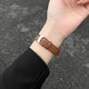 Elegant Metal & Leather Wristband for Huawei Band 11 Pro - Fits 9/8 NFC, 10th Gen, Women's High-end Style