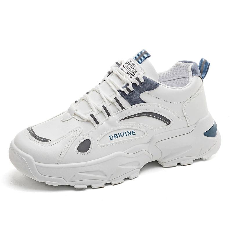 Summer Sports Shoes for Male Students, Casual Trendy Shoes, Trendy and Versatile Dad White Sneakers
