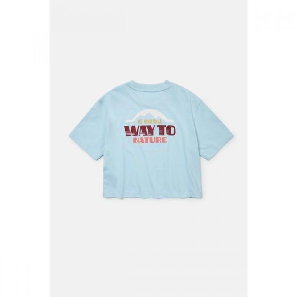 Kolon SporTS Women S Graphic Crop ShorT Sleeve T ShirT TvTcm25632lbl