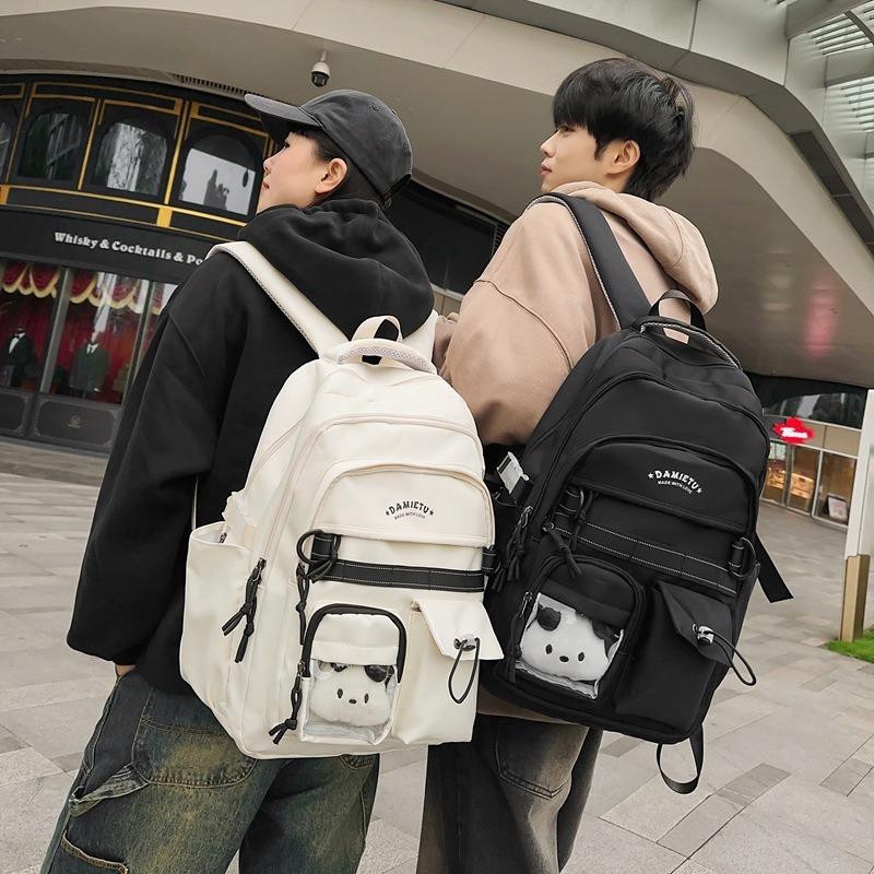 Middle School Student Schoolbag New Large-capacity Leisure Travel Couple Backpack Trendy Fashion Nylon Backpack
