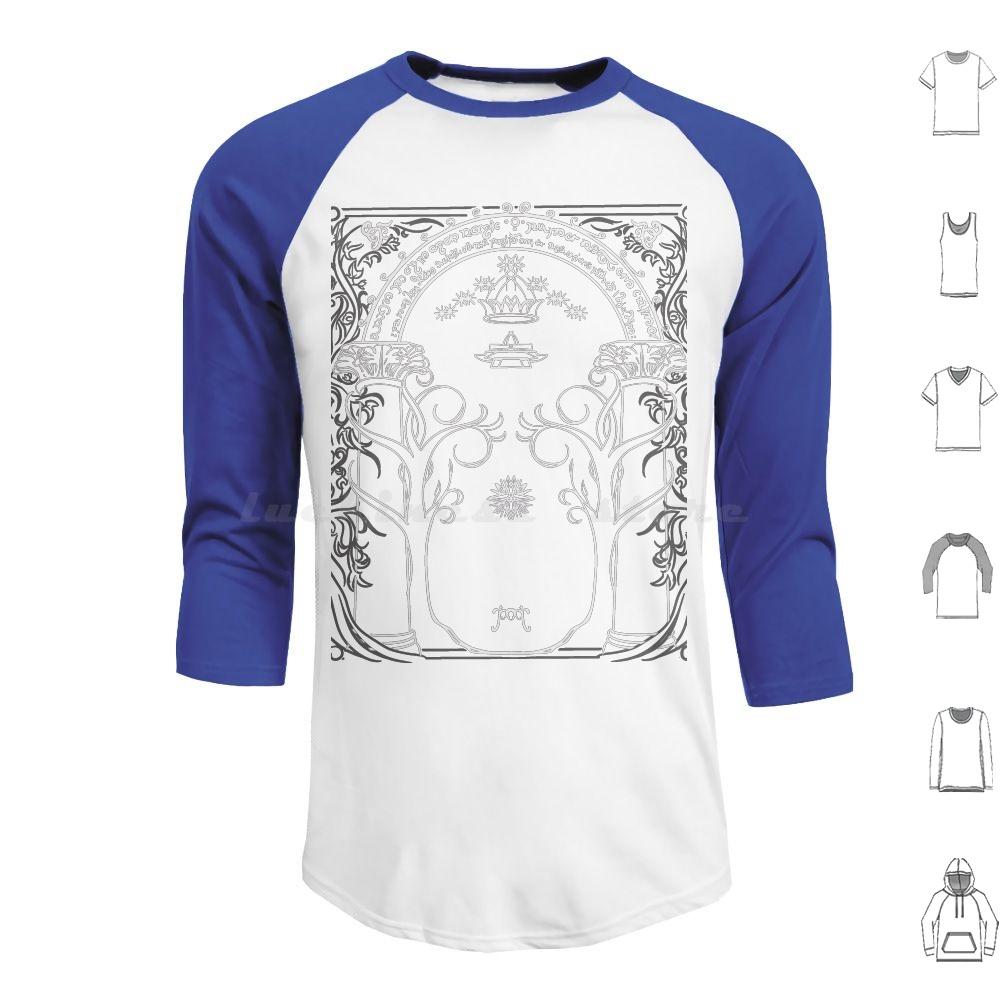 Mountain Door In The Style Of J.r.r.tolkien Hoodie Cotton Long Sleeve Jrrtolien Baggins Smog Dragon Mountain