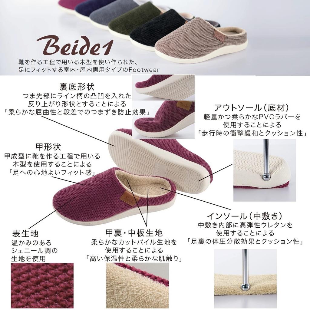 Senko Beide 97481 Indoor/Outdoor Slippers, Approx. 23cm-24cm, Gray,