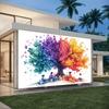 1 piece of the "All Seasons Reading Tree" party banner - Vibrant multi-color polyester fiber seasonal decoration