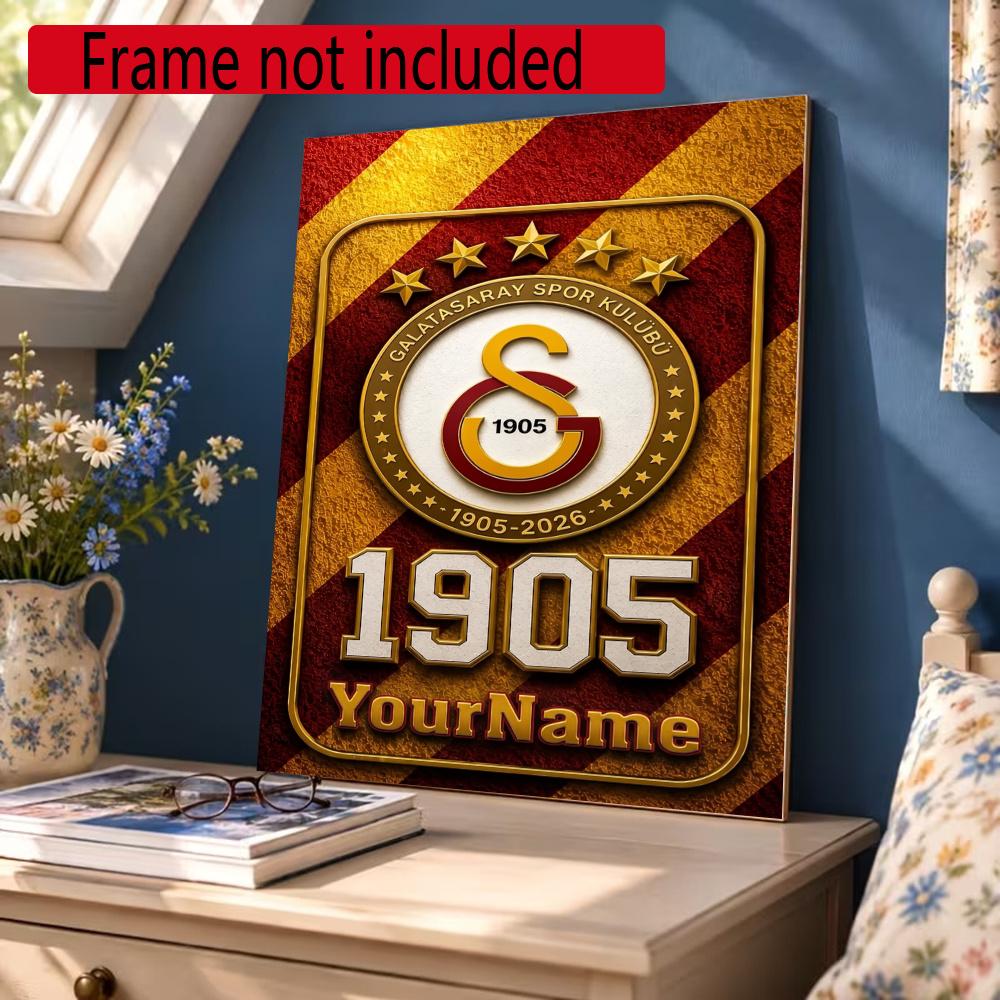 Galatasaray Personalized Name Round Diamond Painting Kit Diamond Embroidery Painting Rhinestones Mosaic Frameless Handwork Decoration Arts