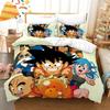2026 Hot Sale Japanese Anime Dragon Ball Son Goku Bedding Set Quilt Cover Twin Full Bedroom Bed Decor for Teens Best Gifts