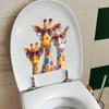 Cool Giraffe with Sunglasses Toilet Seat Sticker Bathroom Decor Removable Waterproof Decal
