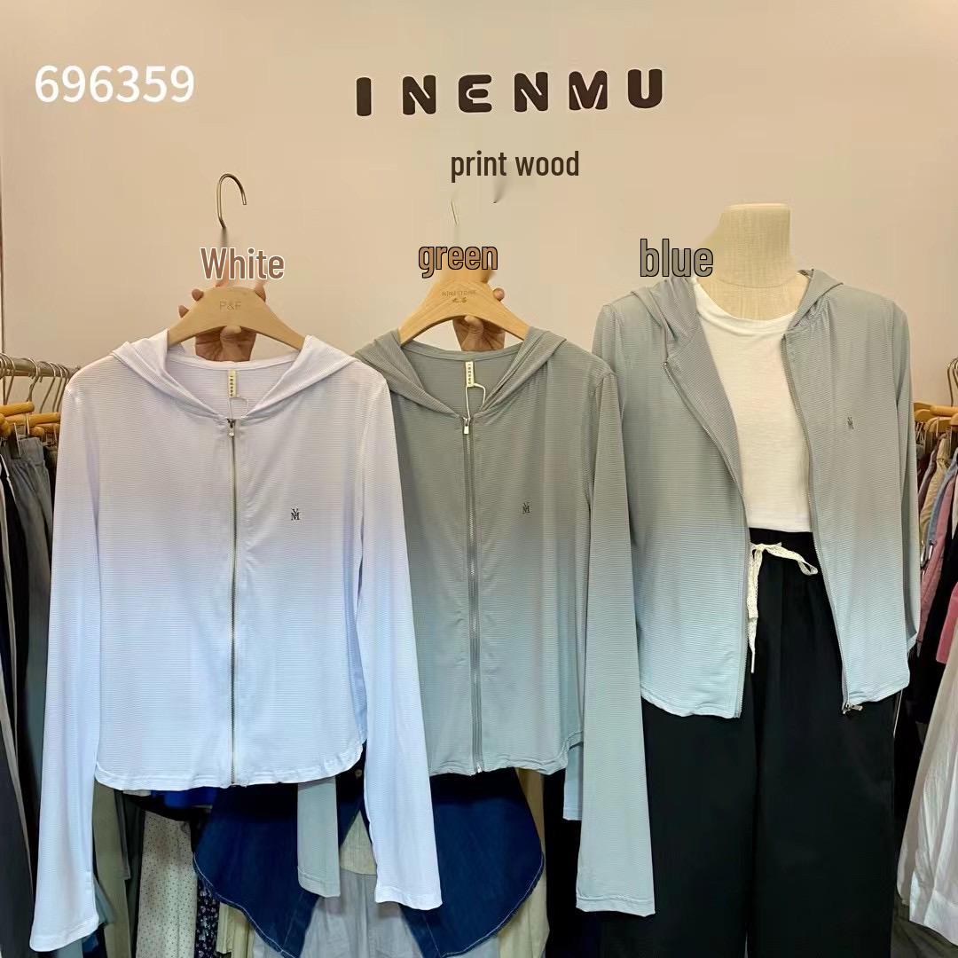 

Летняя куртка в корейском стиле большого размера, приталенная, повседневная, с капюшоном, с защитой от солнца One Size зелёный