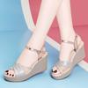 Sandals Female Summer New Fairy Style High Heel Wedge Waterproof Table Wear Thick Sole Word with Fashion Fish Mouth Shoes