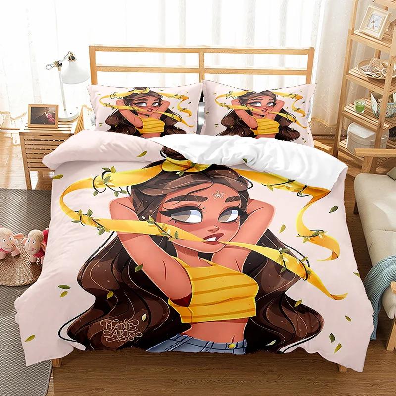 African Girl Bedding Set Fashion Duvet Cover Sets KidsTwin Full Queen King Bedroom Set Home Textile Housse De Couette 200X229