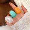 2026 Korean Simple Acrylic Rings Vintage Ring For Women Big Kpop Finger Ring Girls Wide Punk Resin Ring Fashion Jewelry